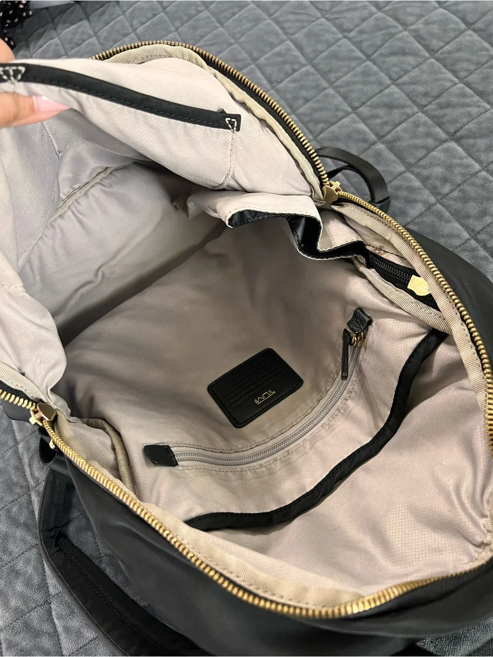 TUMI Voyageur Carson Backpack Black Nylon Book Laptop Travel